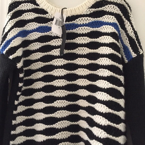 Tibi  Chunky Knit Wavy Stripes Sweater - Picture 5 of 7